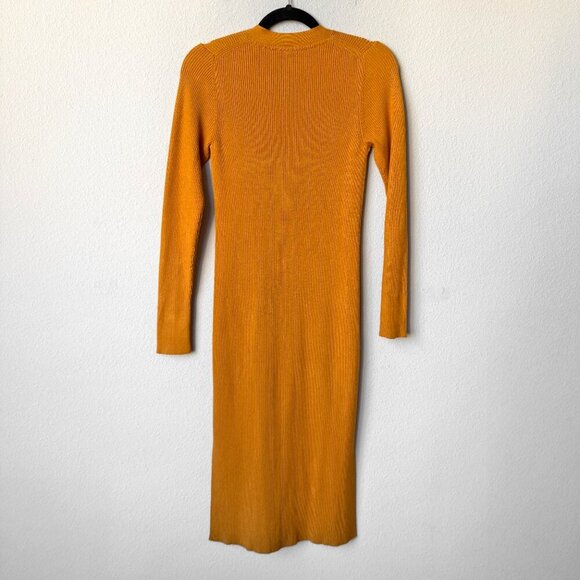 Anthropologie Moth Marigold Ribbed Midi Dress Size XS - Picture 3 of 6